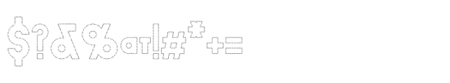 PDU Outline Regular Font OTHER CHARS