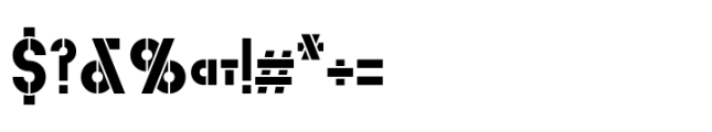 PDU Stencil Regular Font OTHER CHARS
