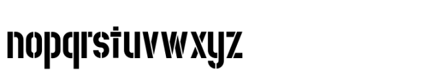 PDU Stencil Regular Font LOWERCASE