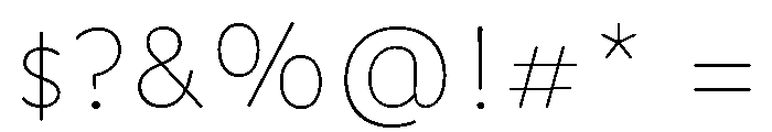 PerecScripte2 Thin Font OTHER CHARS
