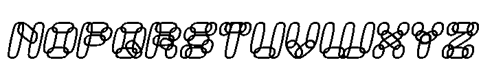 PERFECT CLOUD Bold Italic Font UPPERCASE