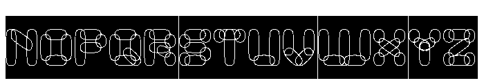 PERFECT CLOUD-Inverse Font UPPERCASE