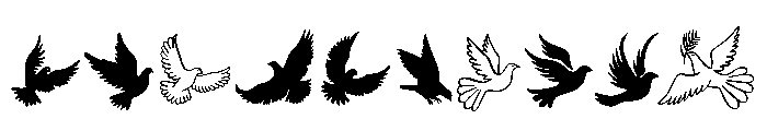 Peace Doves Font OTHER CHARS