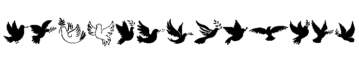 Peace Doves Font LOWERCASE