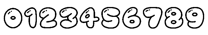 Peachy Soda Outline Shiny Font OTHER CHARS