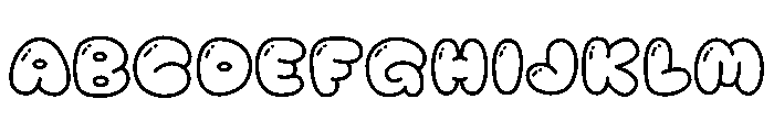 Peachy Soda Outline Shiny Font UPPERCASE