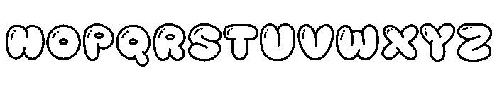 Peachy Soda Outline Shiny Font UPPERCASE