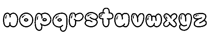 Peachy Soda Outline Shiny Font LOWERCASE