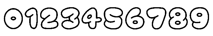 Peachy Soda Outline Font OTHER CHARS