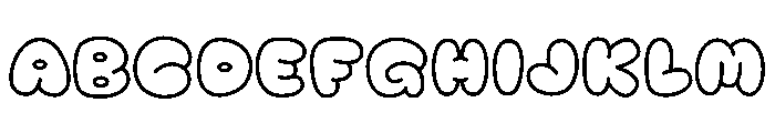 Peachy Soda Outline Font UPPERCASE