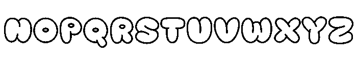 Peachy Soda Outline Font UPPERCASE