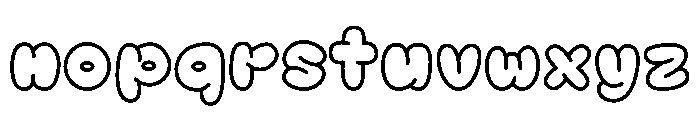 Peachy Soda Outline Font LOWERCASE