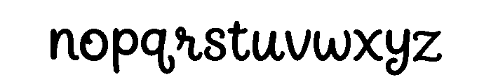 PeachyPeachBold Regular Font LOWERCASE