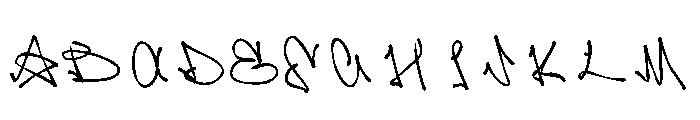 Peanut Scribbler Medium Font UPPERCASE