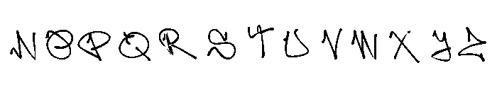 Peanut Scribbler Medium Font UPPERCASE