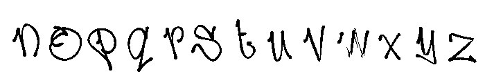 Peanut Scribbler Medium Font LOWERCASE