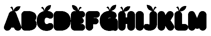 Pear CF Font UPPERCASE