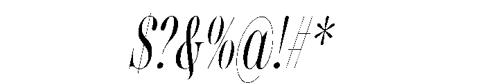 Pearline Oblique Font OTHER CHARS