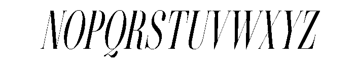 Pearline Oblique Font UPPERCASE