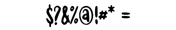 Pebbly Happy Font OTHER CHARS