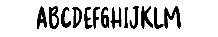 Pebbly Happy Font UPPERCASE