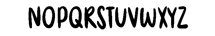 Pebbly Happy Font UPPERCASE