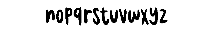 Pebbly Happy Font LOWERCASE