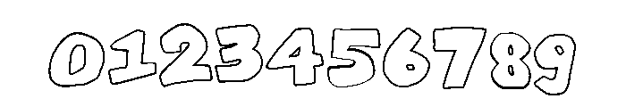 Peckits Cochotd Outline Font OTHER CHARS