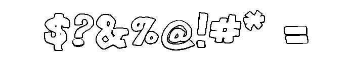 Peckits Cochotd Outline Font OTHER CHARS
