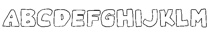 Peckits Cochotd Outline Font UPPERCASE