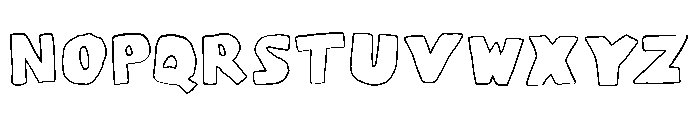 Peckits Cochotd Outline Font UPPERCASE