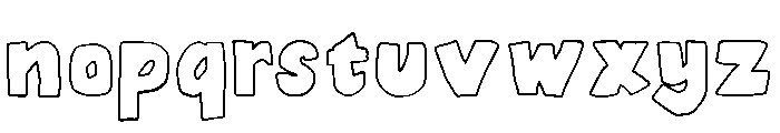 Peckits Cochotd Outline Font LOWERCASE