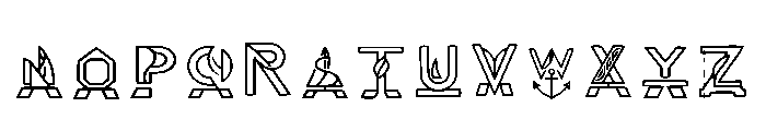 Pedestal Mark Regular Font LOWERCASE