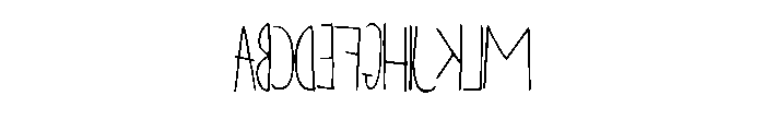 Pen Kid Backwards By Sq Regular FONT