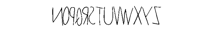 Pen Kid Backwards By Sq Regular Font LOWERCASE