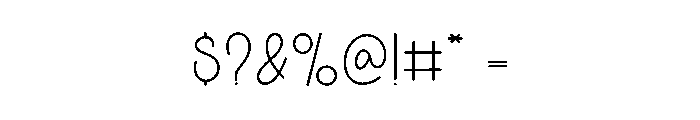 Pencil Pouch Font OTHER CHARS