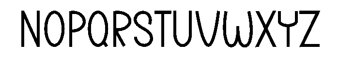 People December Font UPPERCASE