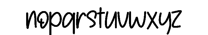 Peppy Font LOWERCASE