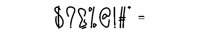 Perfect Brush Font OTHER CHARS