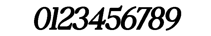 Perfect Mangue Slanted Font OTHER CHARS