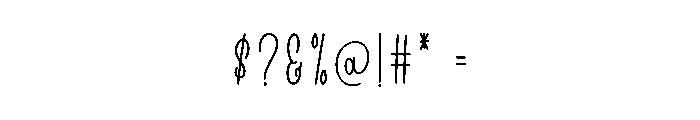 Perfect Minimalist Font OTHER CHARS