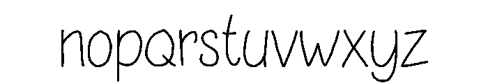 Perfect Rain Font LOWERCASE