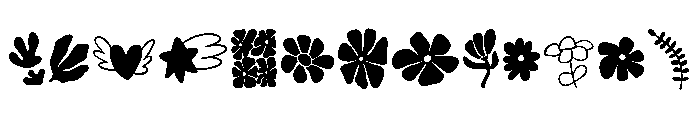 Perfect Saturday Dingbat Font LOWERCASE