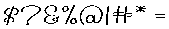 Perfect Thinking Font OTHER CHARS