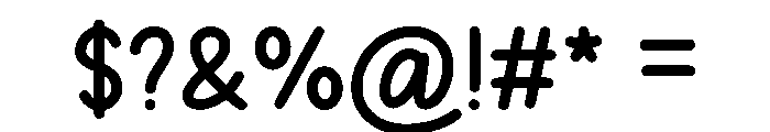 Personal Space Font OTHER CHARS