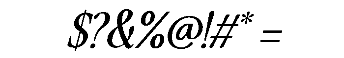 Personal Vogue Italic Font OTHER CHARS