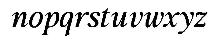 Personal Vogue Italic Font LOWERCASE