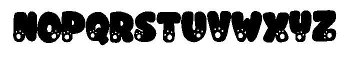 Pet Paw Print By Squeeb Regular Font UPPERCASE
