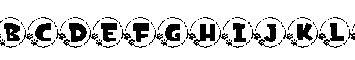 Pet monogram Font UPPERCASE