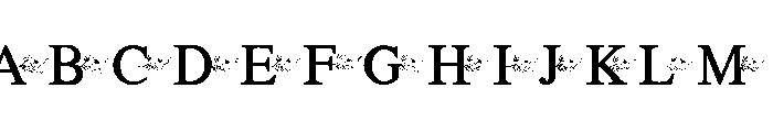 Petal Floral Font UPPERCASE